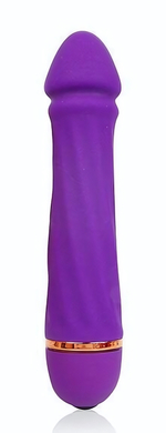 Фиолетовый силиконовый вибратор Cosmo - 13 см. (Цвет: фиолетовый)