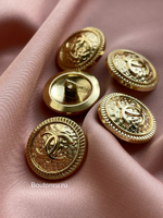 Пуговицы Шан. золото с мятым эффектом
