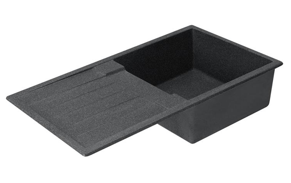 Кухонная Мойка Верона Одинарная с Крылом Графит (аналог черн) NEW