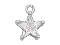 Подвеска Звезда-mini с прозрачным кристаллом, 11мм