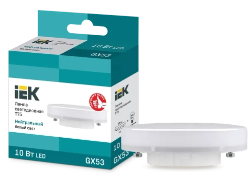 Лампа светодиодная T75 таблетка 10Вт 230В 4000К GX53 IEK