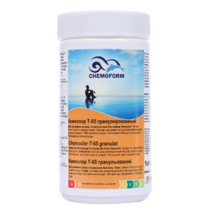 Хлорный препарат в гранулах для дезин. воды в бассейнах Кемохлор Т-65 1кг