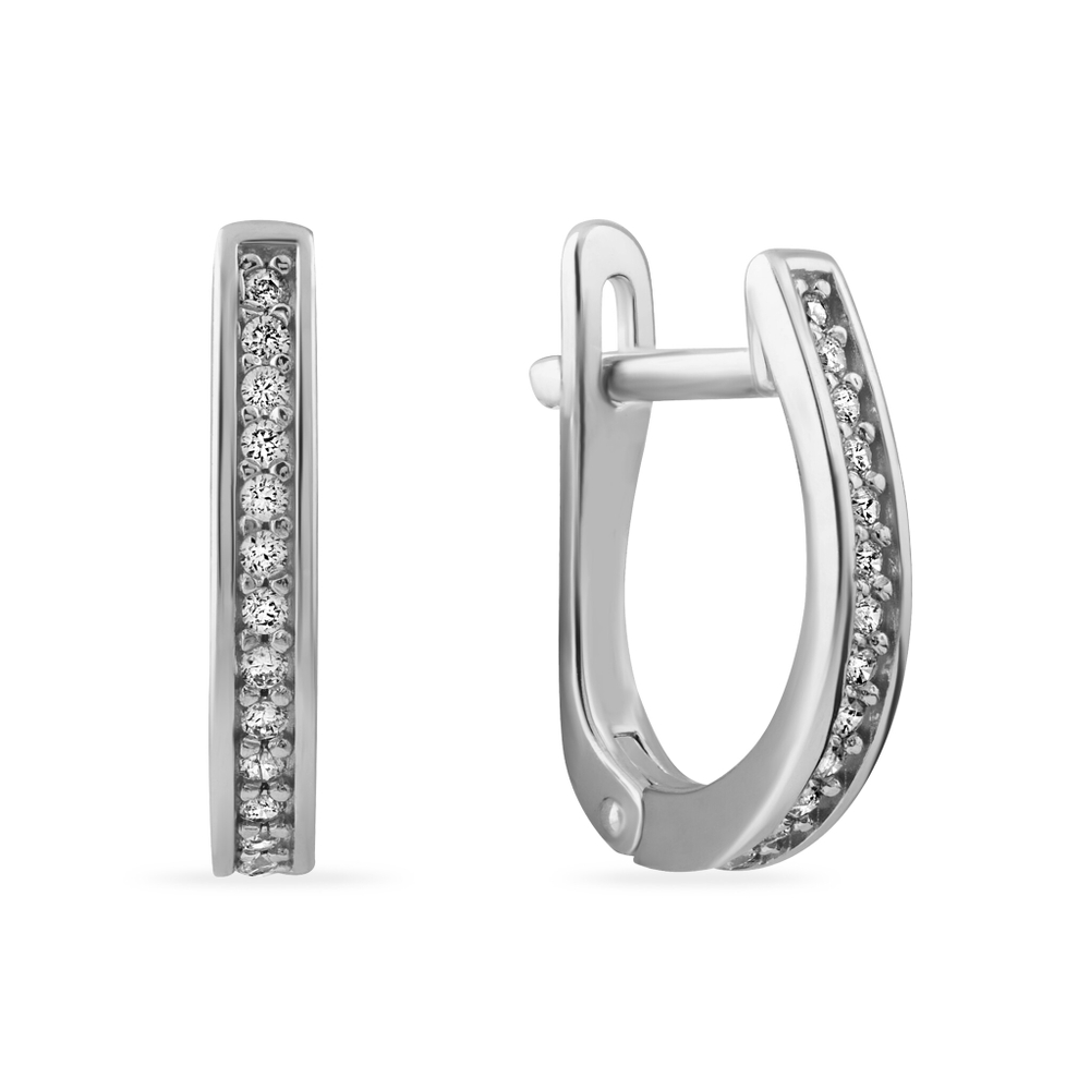 Серьги из золота 585 пробы с Фианит