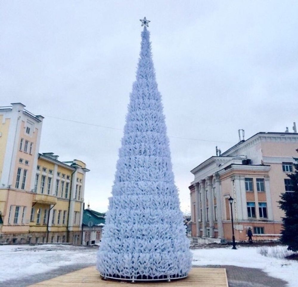 Уличная елка каркасная «Евро-2 сосна» (леска белая) 16 м