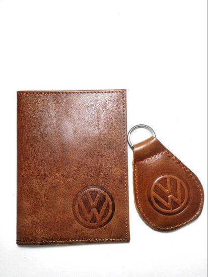 Подарочный набор автомобилисту "Стиль" (брелок с логотипом + обложка для автодокументов)