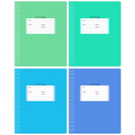 Тетрадь школьная А5 12л две линии с частыми наклонными "Школьная" в ассорт. (BG)