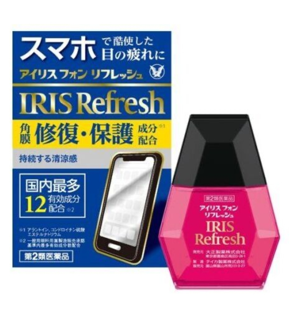 Японские капли IRIS Refresh для снятия напряжения от использования смартфонов и экранов, 12 мл