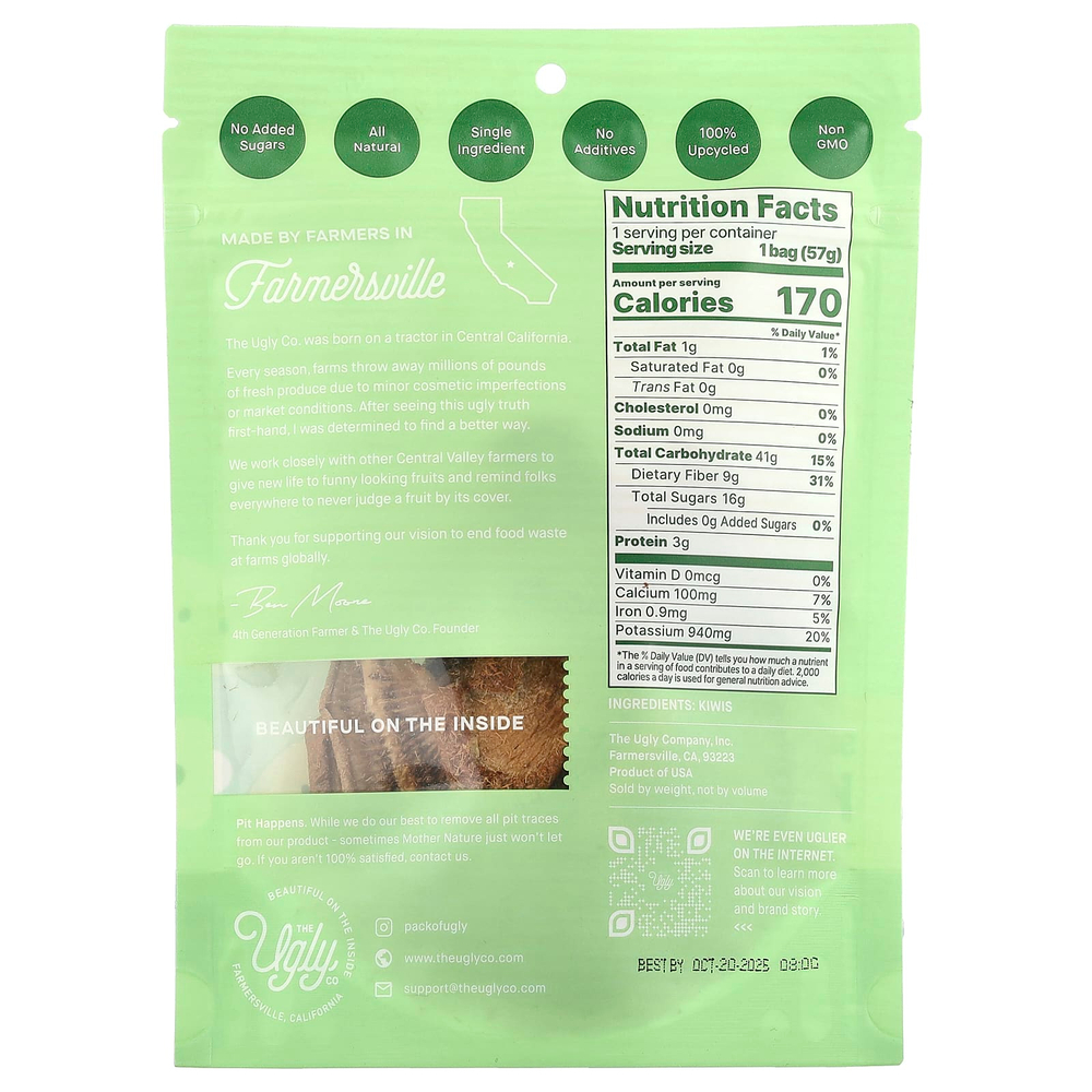 Hello! I'm Ugly, Сухофрукты, нарезанный киви, 57 г (2 унции)