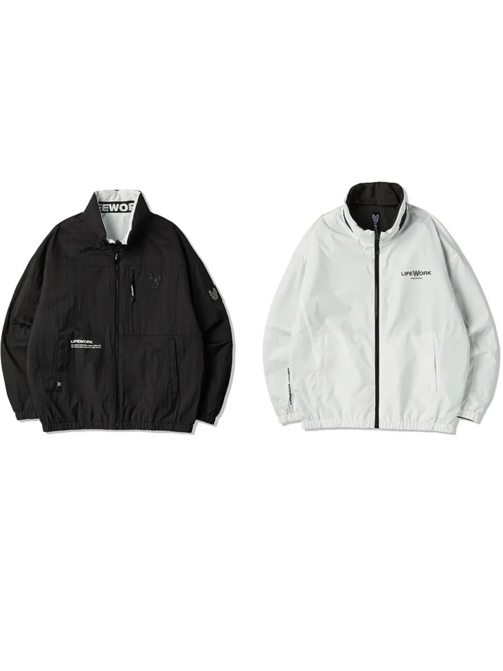 Двусторонняя куртка с высоким воротом