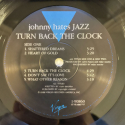 Винтажная виниловая пластинка LP Johnny Hates Jazz Turn Back The Clock (США 1988)