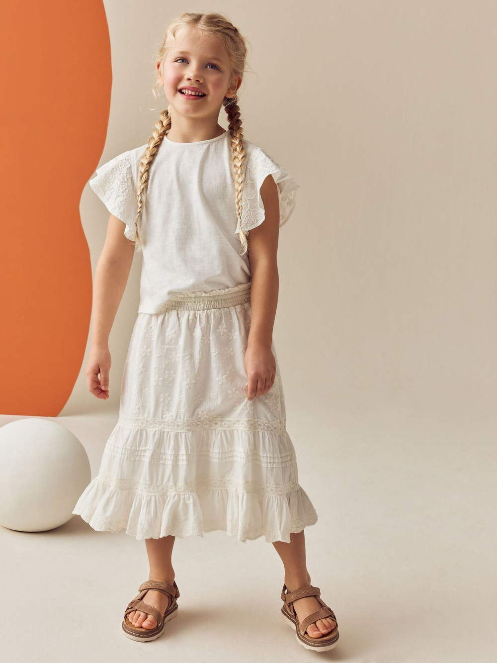 Юбка для девочки Next E35-616, Молочный