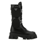 PRADA Monolith Knee high Boots Women"s Black