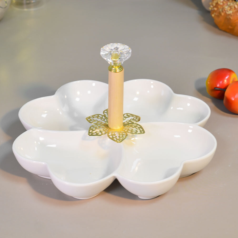 Менажница 4-х секционная 19см ZD20201