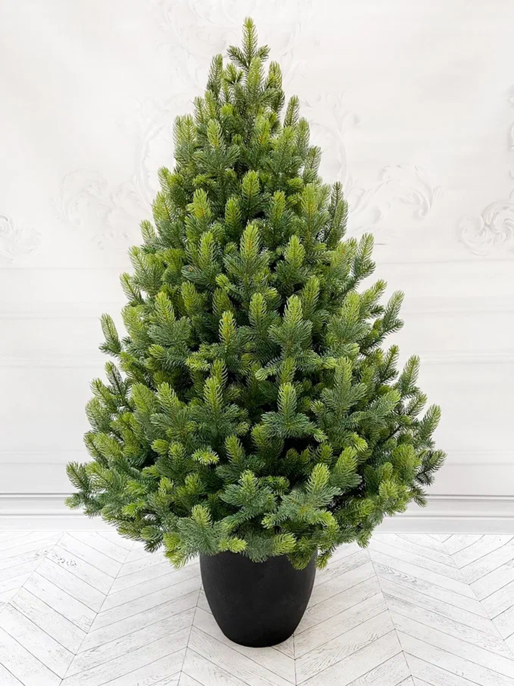 Ель Кремлевская 120 см. в кашпо, 100% литая хвоя, TreeDeLux (70188)