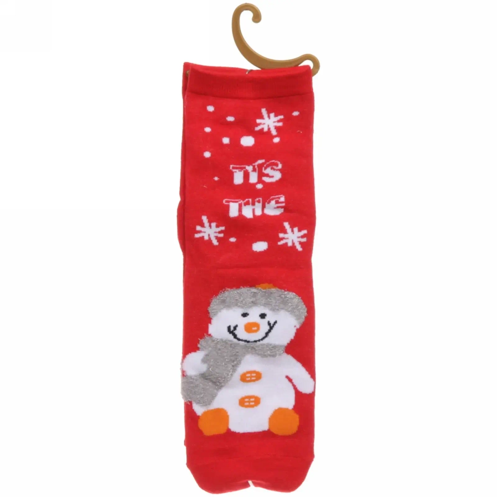 Носки женские «Новогодние приключения «, микс 4 цвета, р-р 36-39 (крючок, пакет, стикер)