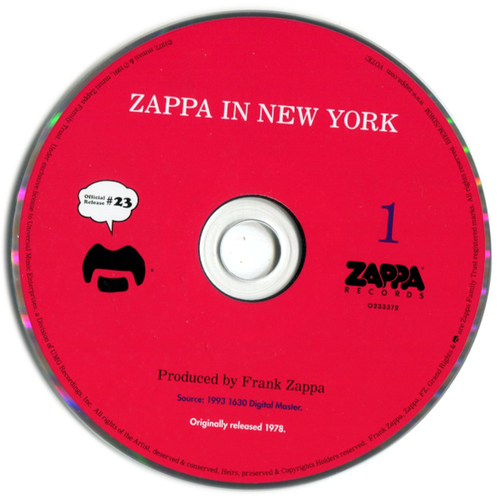 Frank Zappa / Zappa In New York (2CD)