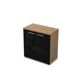 9Ш.023.4 Шкаф низкий со стеклом (800*450*845)