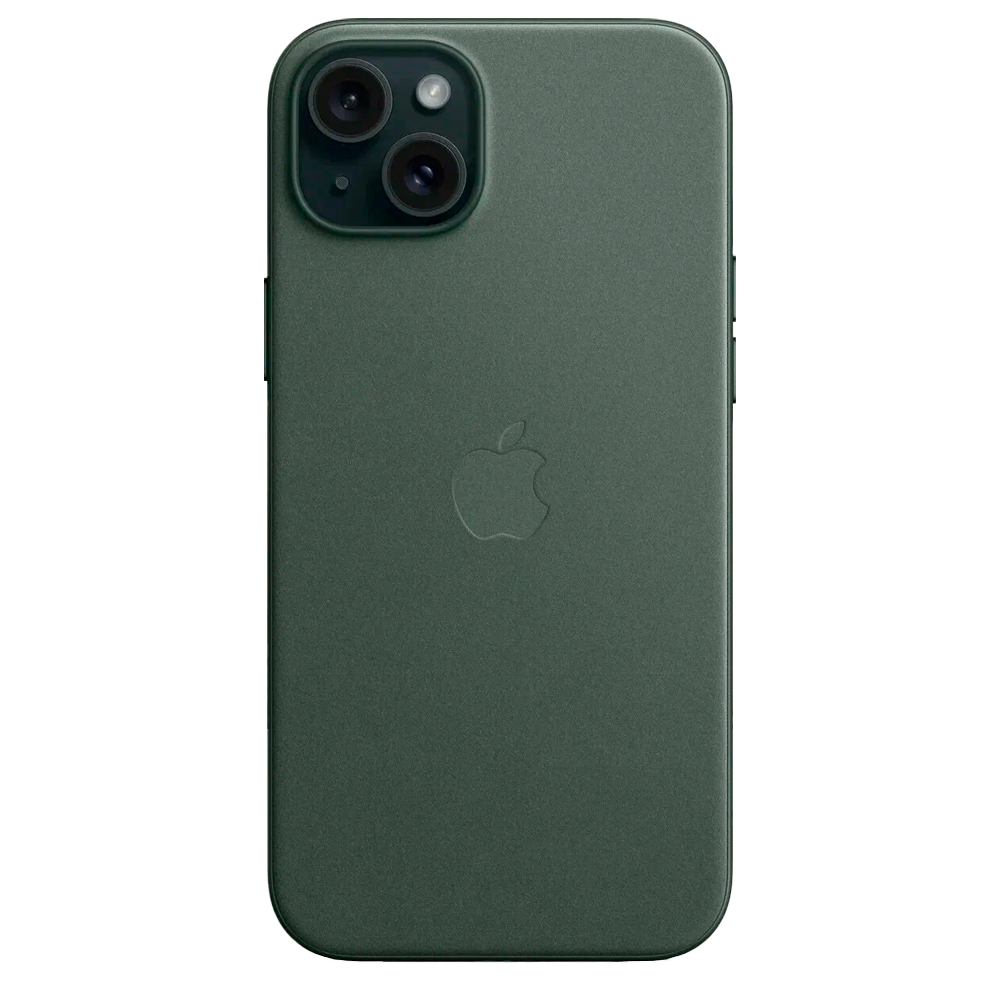Тканевый чехол с поддержкой MagSafe Apple FineWoven Case для iPhone 15 Plus, Evergreen (Вечнозеленый)