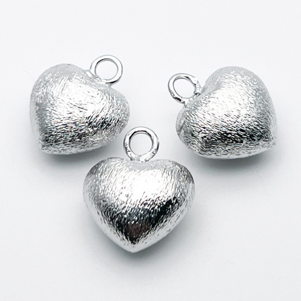 Подвеска Сердце, цвет серебро (родий), размер 17*15 мм, цена за 1 шт