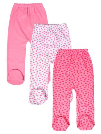 Набор ползунков пенье (3шт), для девочки, р.р. 56, цв в ассорт, (Аmoteks)