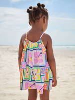 Комбинезон летний для девочки Next AC9-277, Розовый, Салатовый