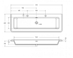 Тумба с раковиной Cezares IDRA 144 55810+50265 Bianco opaco