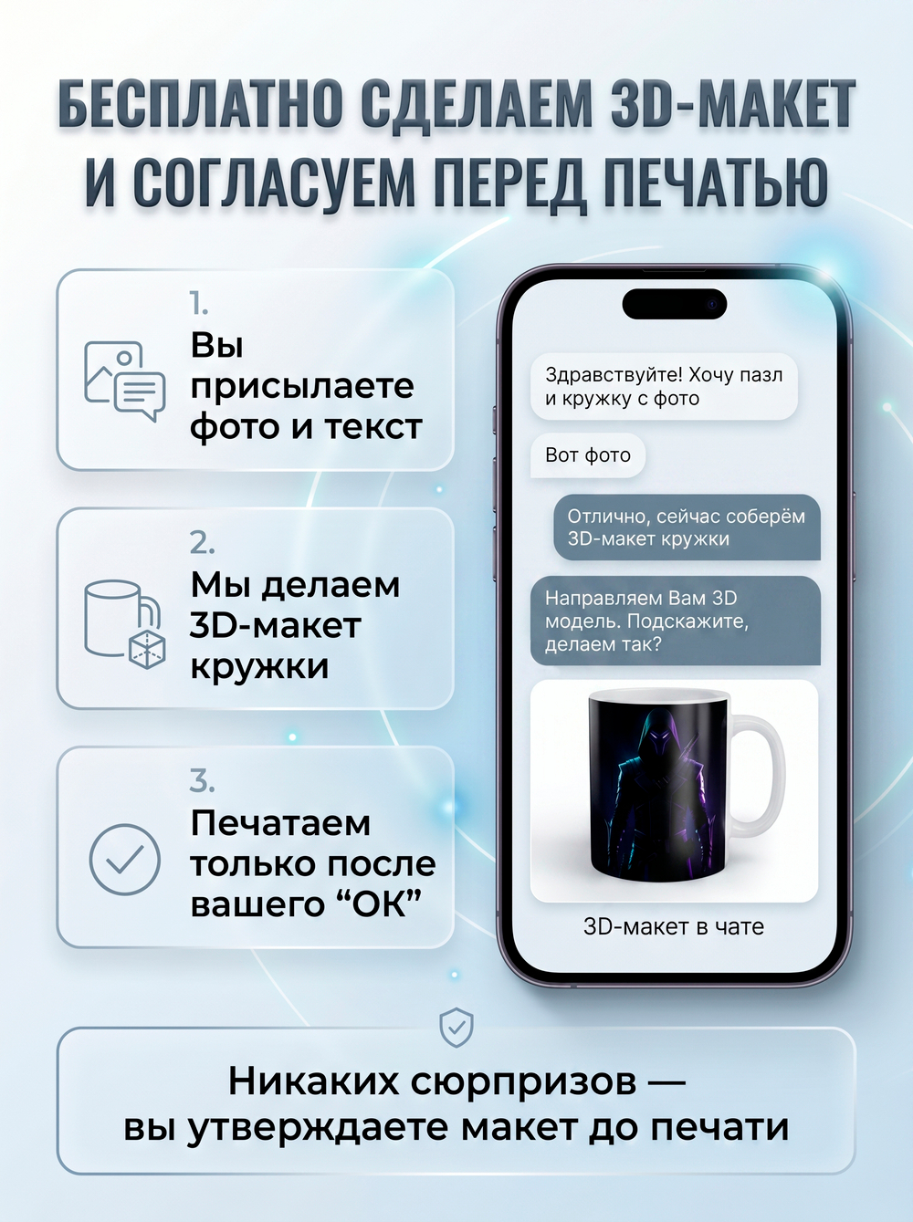 Кружка и пазл с фотографией и своим принтом на заказ