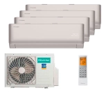 Мульти сплит-система Hisense на 4 комнаты (20+20+20+35 кв.м.) VIBE PRO CHAMPAGNE