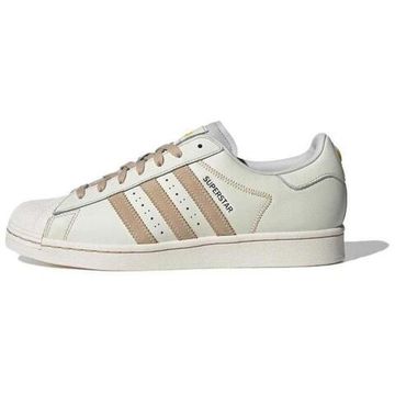 adidas originals SUPERSTAR Кроссовки для скейтбординга Низкие Топ Нефритовый Белый/Волшебный Светло-коричневый/Твердый Светло-серый Унисекс