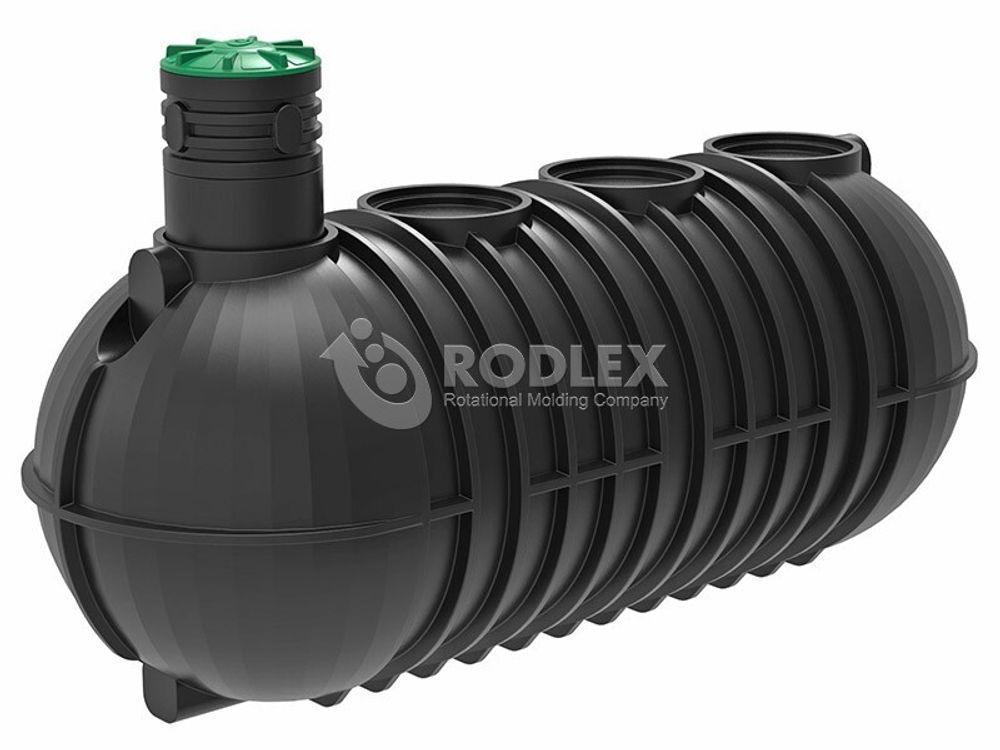 Резервуар для питьевой и технической воды ModulTank PV 20 подземный Родлекс цилиндрический 20000 л. горизонтальный (2400x5990x2500см;772кг;черный) - арт.559920