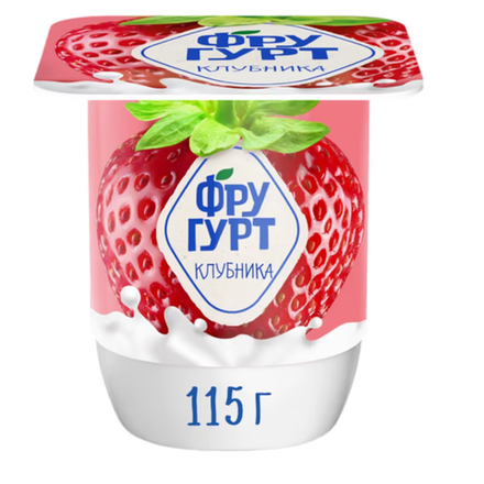 Йогурт Фру-Гурт со вкусом клубники 2,5% 115 гр