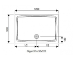 Акриловый поддон для душа Ravak Gigant 120x90 LA XA01G701210 Белый
