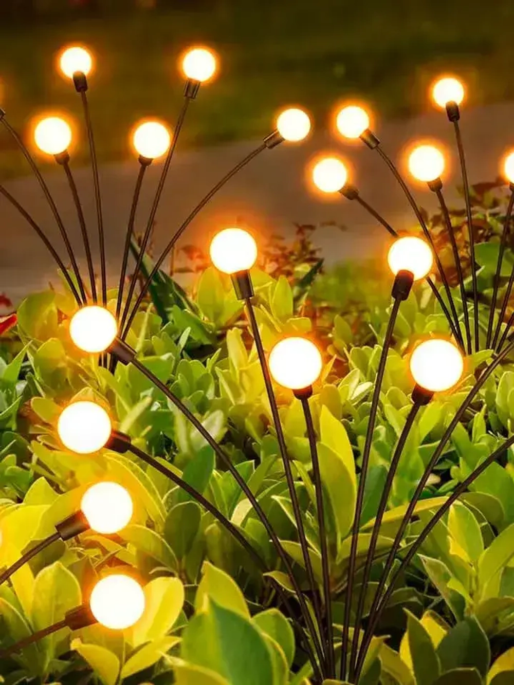 Декоративный уличный светильник 10 ламп на солнечной батарее "Фонарик светлячок"