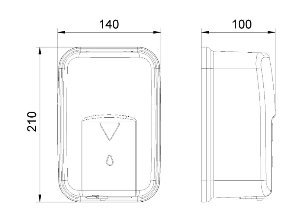 Диспенсер для мыла сенсорный 1200 мл. нерж. сталь AUTOMATICS 03023.S матовый