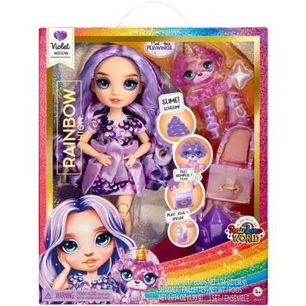 Rainbow High - кукла Shiny Violet Willow (фиолетовая) + питомец и слизь 120223 / артикул   120209 120223  / GTIN 035051120223