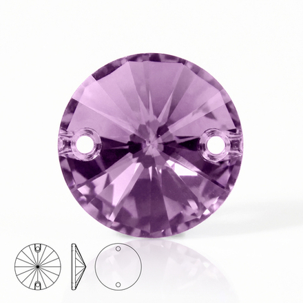 Пришивные стеклянные стразы (Amethyst) Rivoli