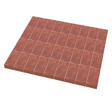 Варианты бетонных оснований с плиткой, верх с торцем под Ритуальный комплекс 2,7м х 2,4м