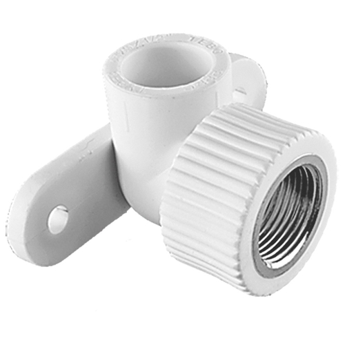 Угольник TEBO бел. PP-R комб. 25х1/2" НР с креплен. (10/80), арт. 030030904