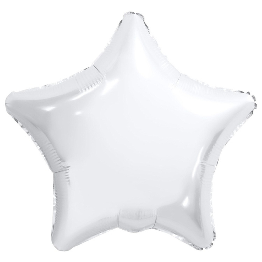 Шар фольгированный Звезда 90 см (Белый)