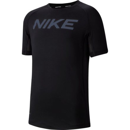 Футболка для мальчика теннисная Nike Pro SS FTTD Top - черный