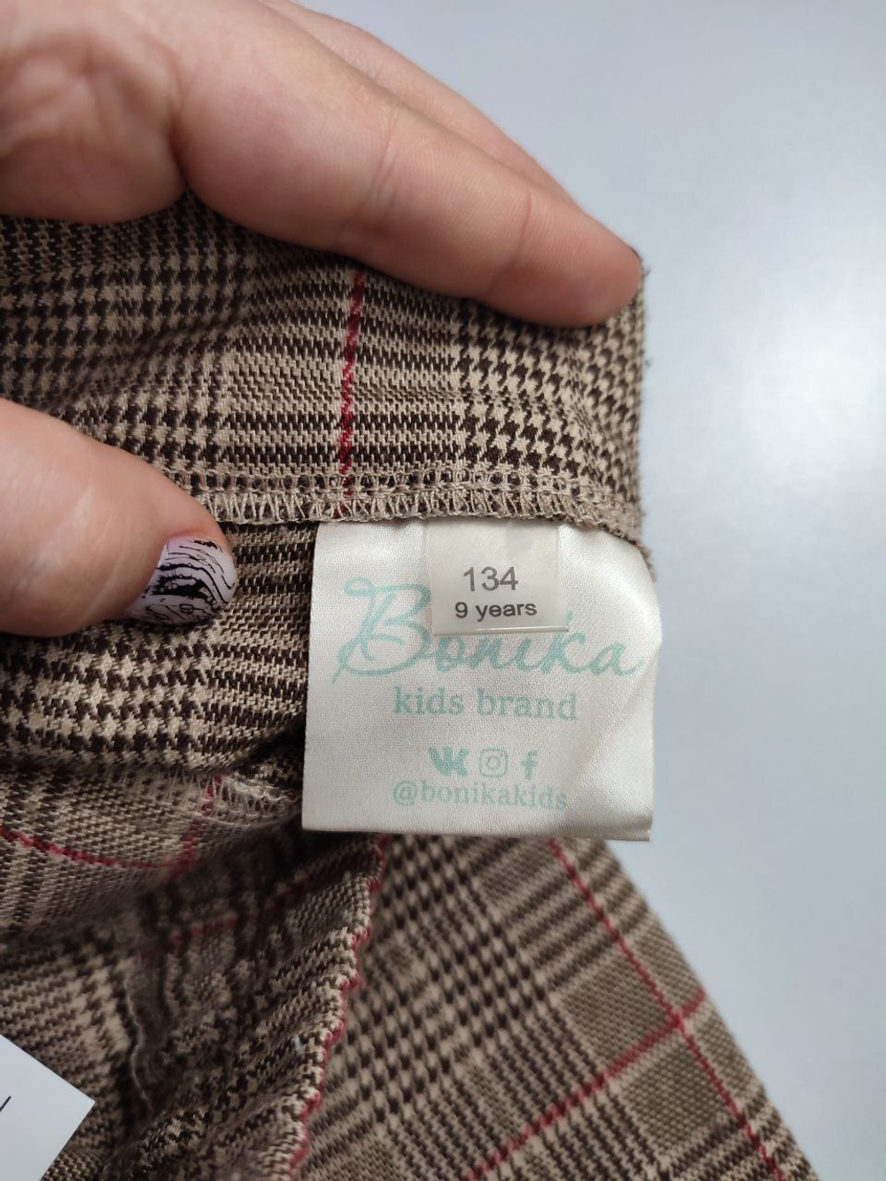 Брюки Bonika в клетку на 9 лет