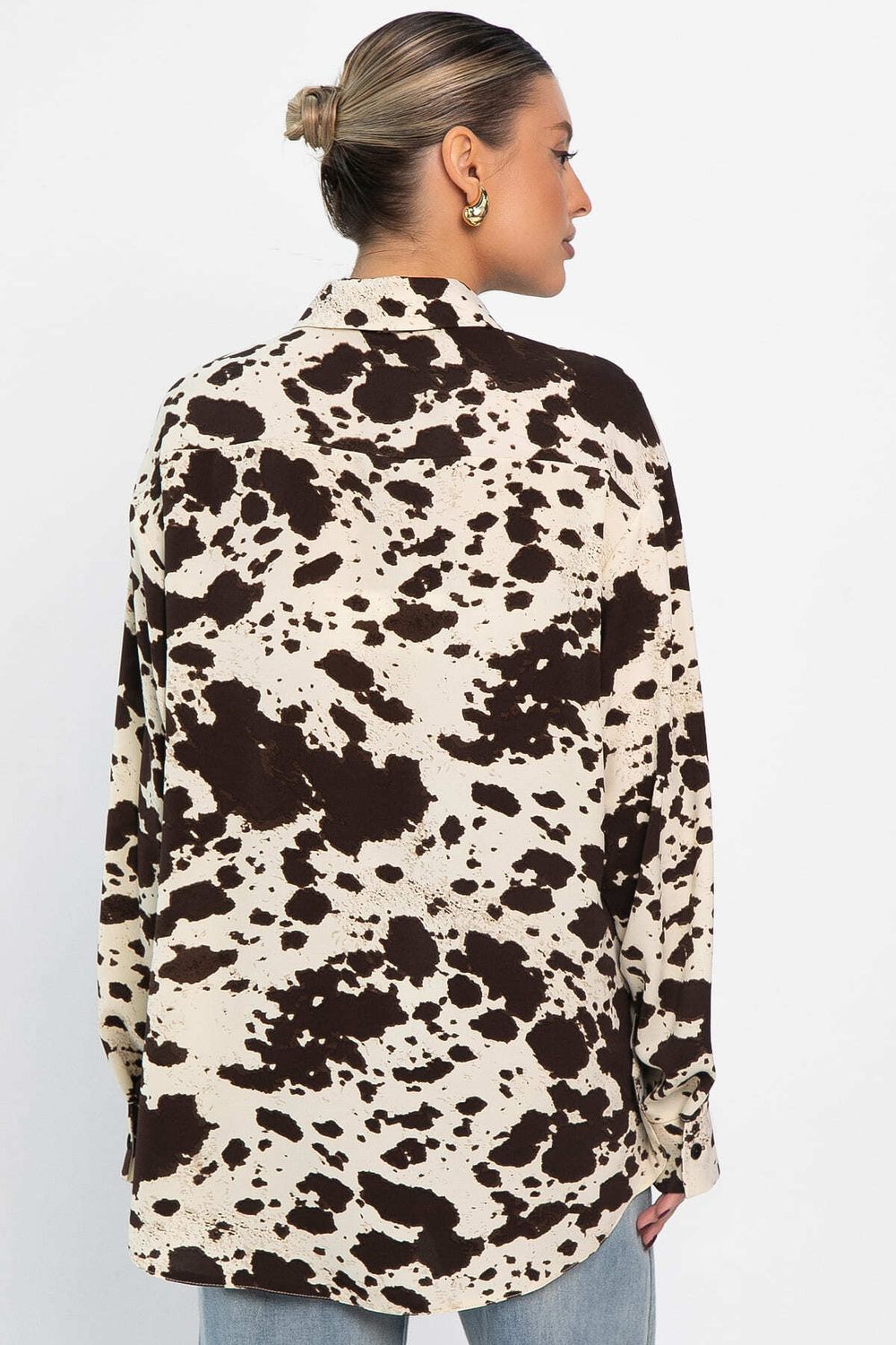 Блуза Тайна очарования (бело-коричневая) Б14432-5М LT Collection