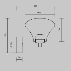 Бра Maytoni   MOD402WL-L3BS3K