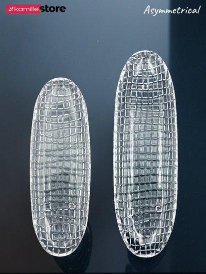Блюдо овальное 50х15,5 см. из стекла с бортиками, Asymmetrical