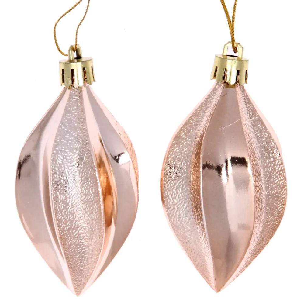 Ёлочные игрушки «Таинственное очарование» Капля 8 см (набор 2шт), шампань