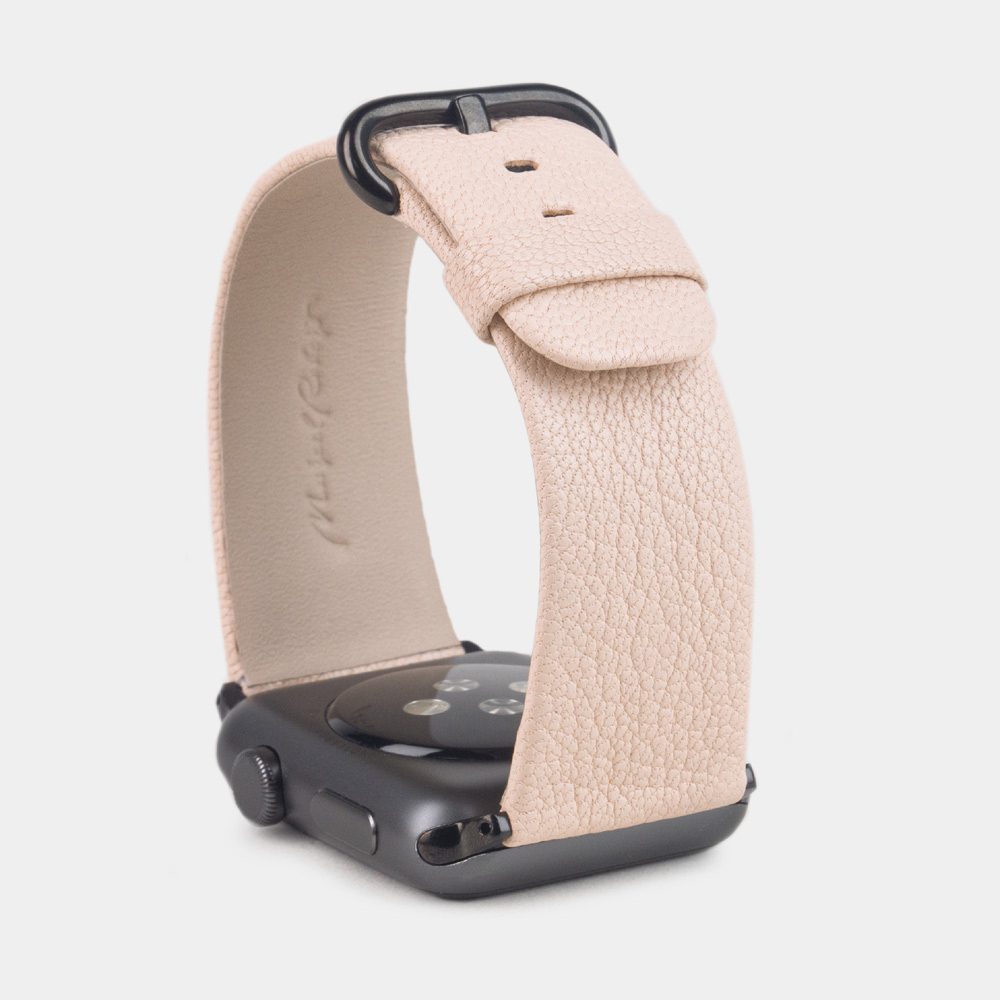 Ремешок для Apple Watch 44/45/46 mm из кожи козы, персикового цвета