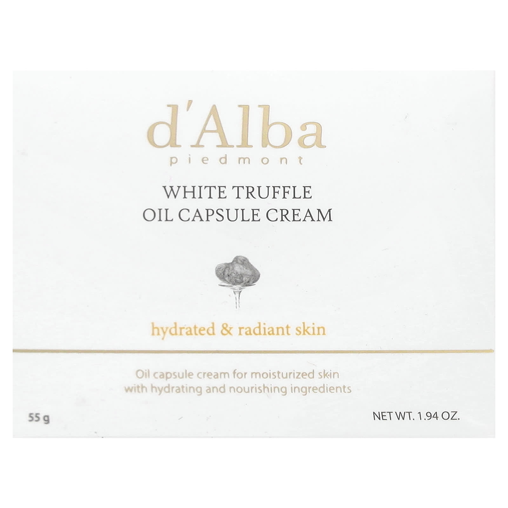 d'Alba, Капсульный крем с маслом белого трюфеля, 55 г (1,94 унции)