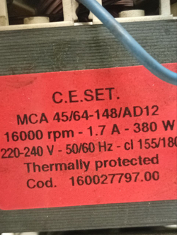 WMSD7105B кт17 Двигатель для стиральной машины Ariston Indesit (6 контактов) 160027797 б/у