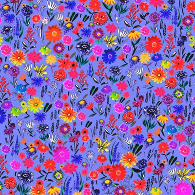 Цветы на сиреневом фоне