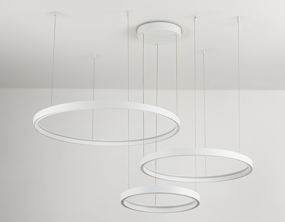 Светильник подвесной светодиодный FL5881/3 WH белый 90W 3000K/4200K/6400K D800/600/400*1070 (без ПДУ)